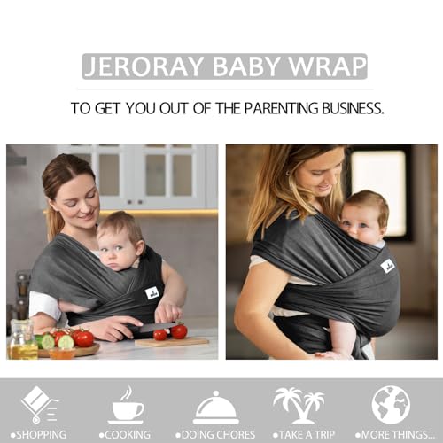 baby wraps carrier jeroray baby carrierhands free infant carrier lightweightbreathablesoftnessheather grey