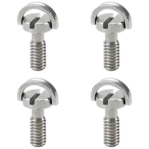 4 Stück 1/4" Schraube Edelstahl Kamera-Befestigungsschraube (Ø11,5mm x H21mm) für Kamera Stativ/Einbeinstativ/Schnellwechselplatte/Kameraschraube