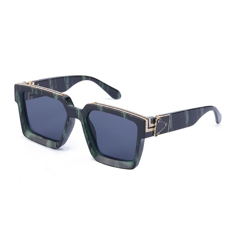 Image of Luxury Eyewear, Designer Square Sunglasses, UV 400 protection, Thick and strong Frame, for Men and Women