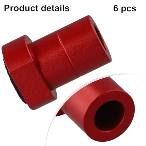 Hundeschelle aus Aluminiumlegierung, 6 Stück, für Holzbearbeitungstisch, sorgt für feste Werkstückunterstützung (20 mm rot)