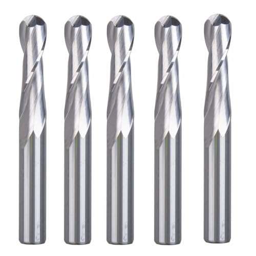 Fraise à bout sphérique pour machine CNC, mèche spirale 6mm 2 cannelures HSS