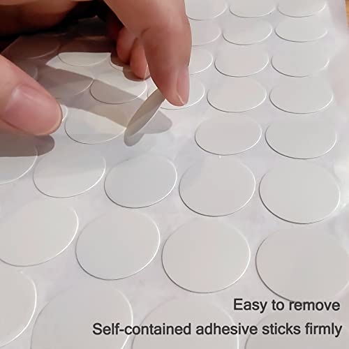 108 Stücke PVC Schraubenabdeckung, Rund, Weiss, Selbstklebend,Schraubenloch Aufkleber,Schrauben Abdeckkappen ,Schraubenkappen ,für Möbel ,Ø 21mm