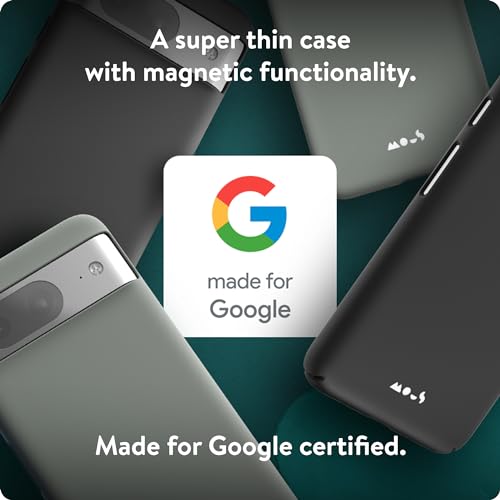 Image of Mous for Google Pixel 8 Case MagSafe Compatible - Super Thin Magnetic Phone Cover - Olive Green