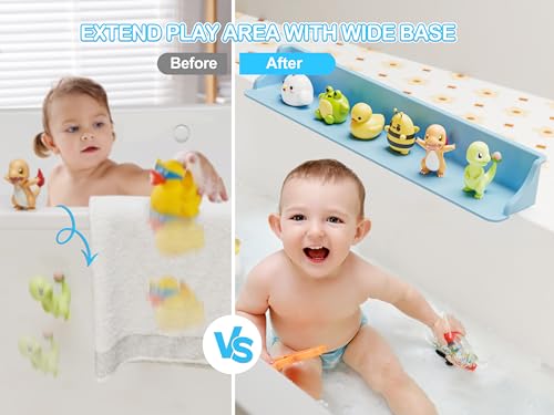 image for Cushore 3-Ft Bathtub Splash Guard PlayPad with Strong Suction Cups, To