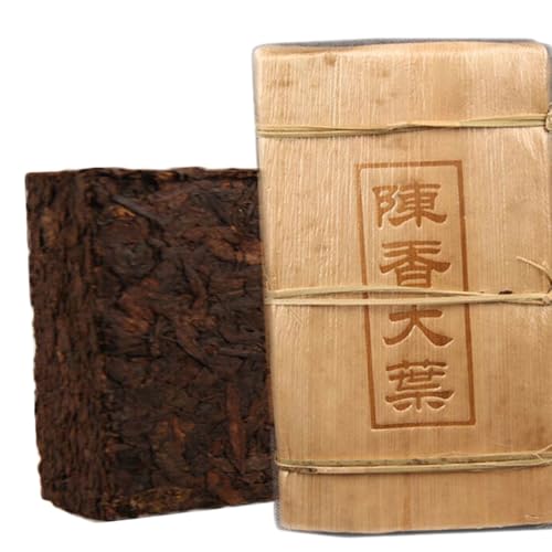 Thé Pu-erh brique 1000g de Yunnan avec sa coquille de bambou authentique