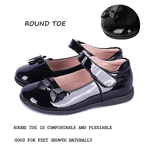 Girls Mary Jane Strap School Uniform Dress Flat Ballet Shoes3