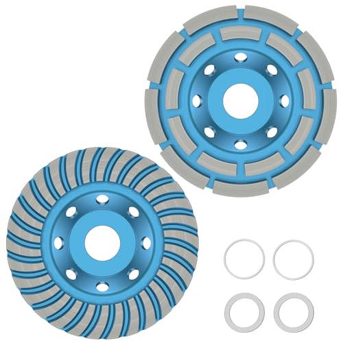 2 Stück Diamant Schleiftopf 115mm Diamant Schleifscheibe Bohrung 22mm Doppelreihig Betonschleifer Topfschleifer für Beton, Granit, Naturstein, Mauerwerk, Fliesenkleber, Estrich 2 Stück Diamant Schleiftopf 115mm Diamant Schleifscheibe Bohrung 22mm Doppelreihig Betonschleifer Topfschleifer für Beton, Granit, Naturstein, Mauerwerk, Fliesenkleber, Estrich