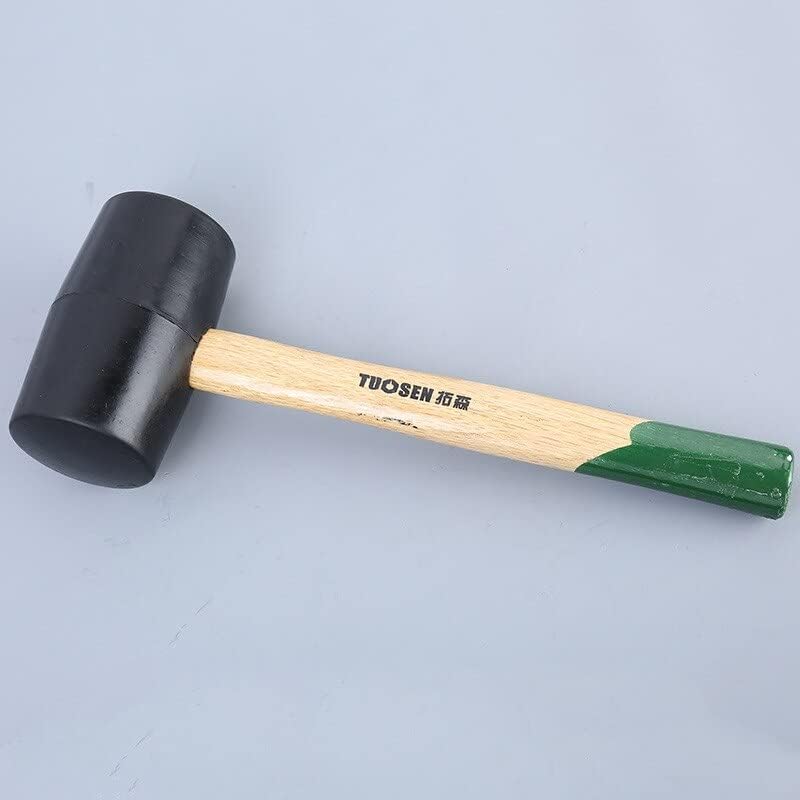 2022 Black/transparent Rubber Hammer Wooden Handle Rubber Hammer Does Not Crack, Shockproof Floor Installation Hammer - (Color: 01)