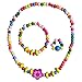 SMITCO Kids Jewelry - for Little Girls and Toddlers to Play Dress Up - Stretch Bright Necklace, Ring and Bracelet Set