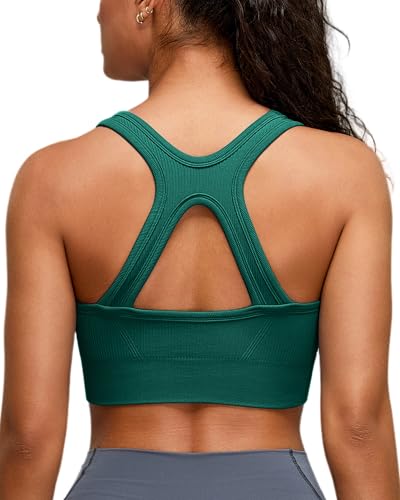 Sports Bras for Women High Support, Racerback Padded High Impact
