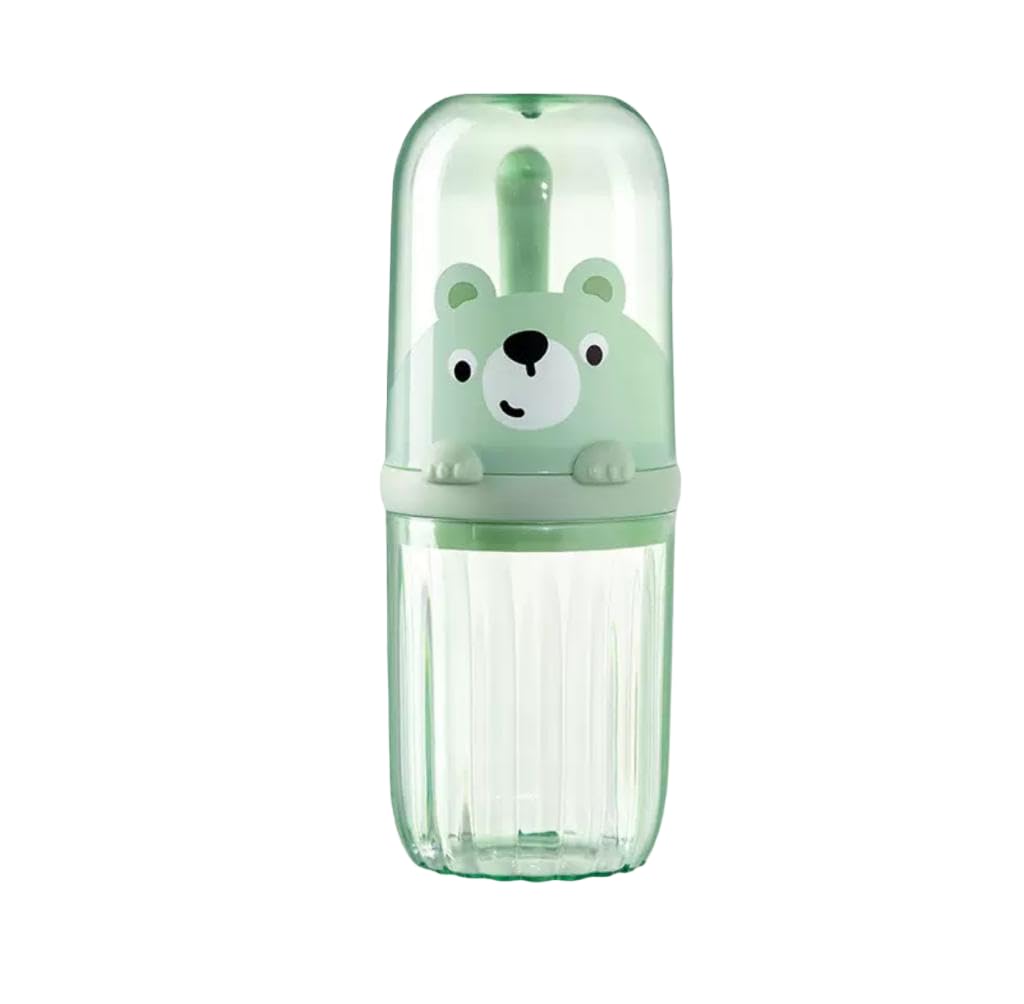 DCELLA Cute Stylish Panda Portable Plastic Toothbrush Storage Box Holder with Cup (Green, Pack of 1) (B0CLKQ3RYJ) Amazon Price History, Amazon Price Tracker