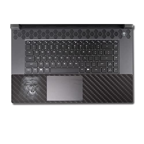 Image of MightySkins Carbon Fiber Skin Compatible with Alienware M17 R5 (2022) Full Wrap Kit - Mono Gorilla | Protective, Durable Textured Carbon Fiber Finish | Easy to Apply & Change Styles | Made in The USA