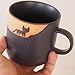 BurnRave LA7 - Handmade Coffee Mugs, Cat Mugs for Cat Lovers, Ceramic Mug, Cat Gifts for Women, Brown, 300ml