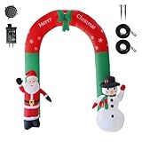 Figura hinchable de Navidad para exteriores, 240 cm, con iluminación de...