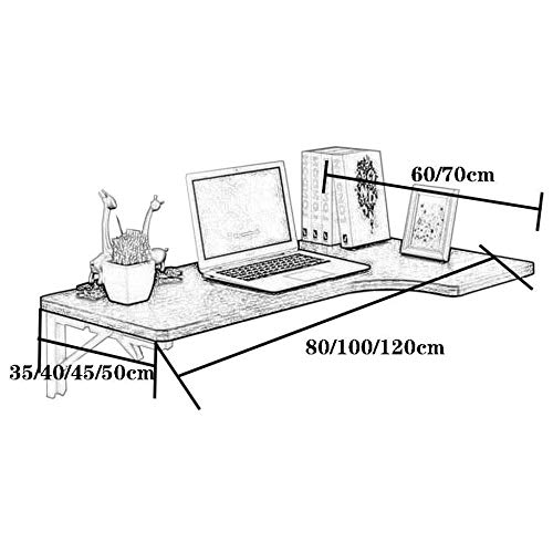 Table d'étude murale pour petits espaces bureau bois stable 100cm