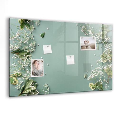 Tableau mémo magnétique en verre pour supprimer les notes volantes dans votre salon