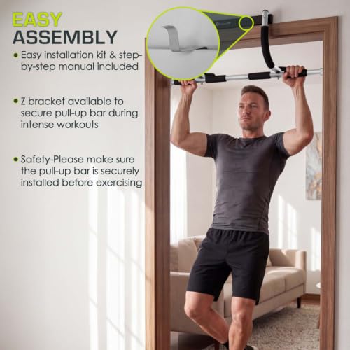 Image of ProsourceFit Foldable Pull Up Bar /Doorway Trainer for Multi Use Fitness & Home Gym Exercise