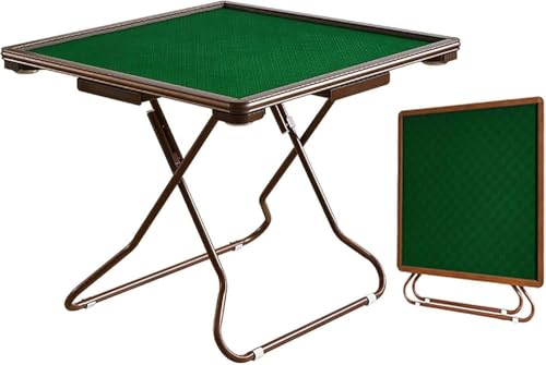 Preisvergleich Produktbild HQYMXYGEUR Chinesischer klappbarer Mahjong-Tisch,tragbarer 35-Zoll-Kartentisch mit Getränkehaltern und Schublade,Domino-Spieltisch 73 cm hoch(Mahjong Nicht im Lieferumfang enthalten)