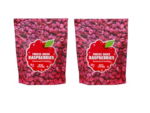 Generic Freezed Dried Raspberries by Trader Joes - 1.2 oz (pack of 2), normal
