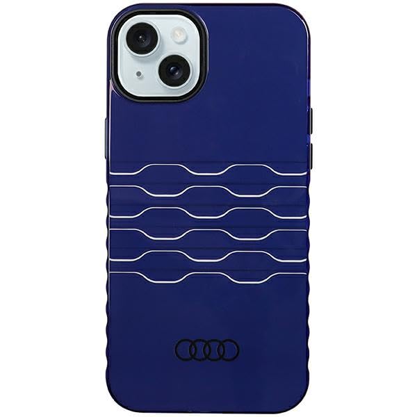 Audi Coque IML AU-IMLMIP15M-A6/D3-BE pour iPhone 15 Plus / 14 Plus 6,7 Pouces Bleu