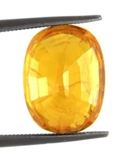 S Kumar Gems & Jewels8.25 Ratti Guru Ratna Pukhraj Yellow Sapphire Certified