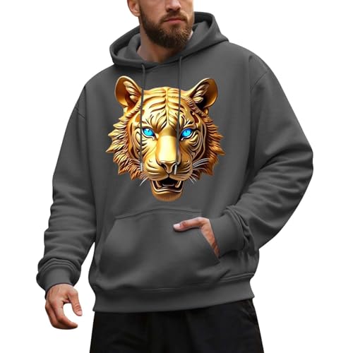 Sweat zippé homme noir au style vintage imprimé artistique et col rond rétro