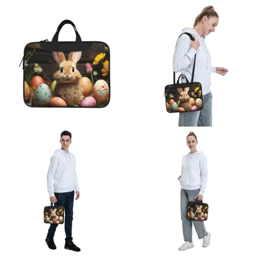 Bolsa Tote para Portátil Huevo de Pascua con Conejo miniatura 7