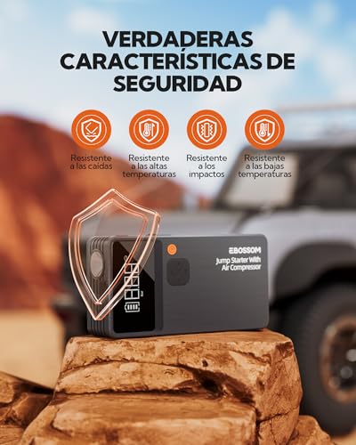 Batería Descargada Solución con Arrancador de Coche y Compresor de Aire 5