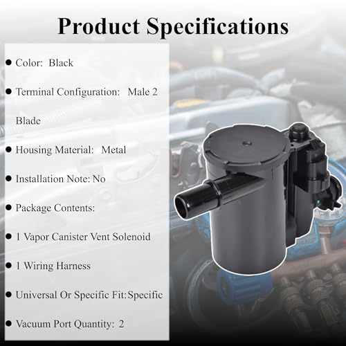 Canister Vent Valve Solenoid 911-799 Compatible with Select 2007-2019 Kia Sorento/Hyundai Santa Models Vapor Canister Purge Solenoid Replace # 31430-0W000 31453-3Q500