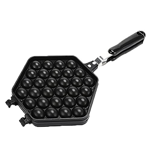 SmPinnaA Bubble-Waffeleisen-Pfanne, Doppelseitiges Eier-Waffeleisen Mit Antihaftbeschichtung, Eierwaffeleisen Aus Aluminiumlegierung, Für Frühstück, Mittagessen, Haushalt, Café, Restaurant,