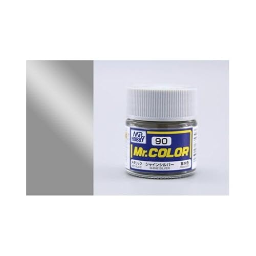 Mr. Hobby C90 Metallic Shine Silver 10ml, GSI Mr. Color