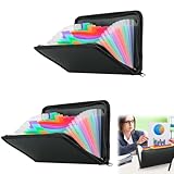 Coupon Organizer,Organizador de Documentos Acordeón,Bolsa Organizadora de Documentos con 13 Bolsillos,Carpeta Archivadora A6 Pequeño Bolsillo,Carpeta Archivadora Con 13 Compartimentos