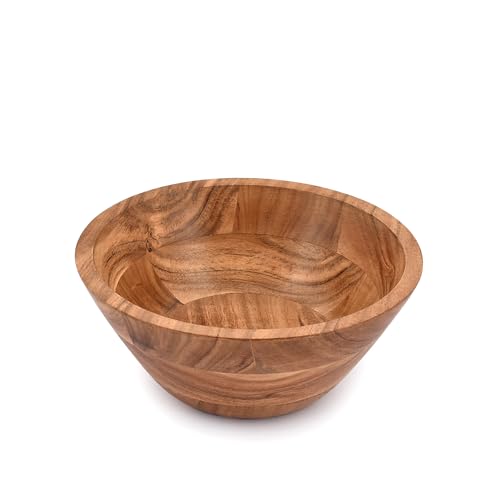 Comparison: Best Wood For Salad Bowl 9 Samhita Acacia Wood Salad Bowl, Perfect for Salad, Vegetables Salad Bowl & Decorative Centerpiece Absolute Beautiful for Your Kitchen (9" x 9" x 4")