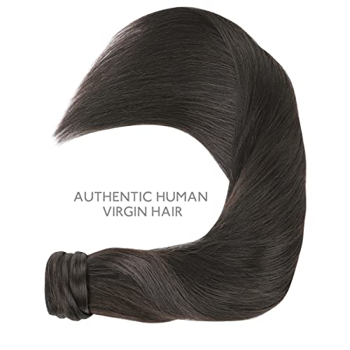 Image of WENNALIFE Ponytail Hair Extension, 14 Inch 80g Natural Black Ponytail Extension Human Hair Clip in Wrap Around Remy Human Hair Extension Hairpieces