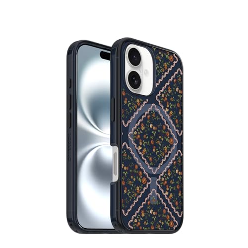 Image of OtterBox iPhone 16 Symmetry Series Clear Case - Floral Romance Blue - Ultra-Thin, Sleek iPhone Case, Floral iPhone Case