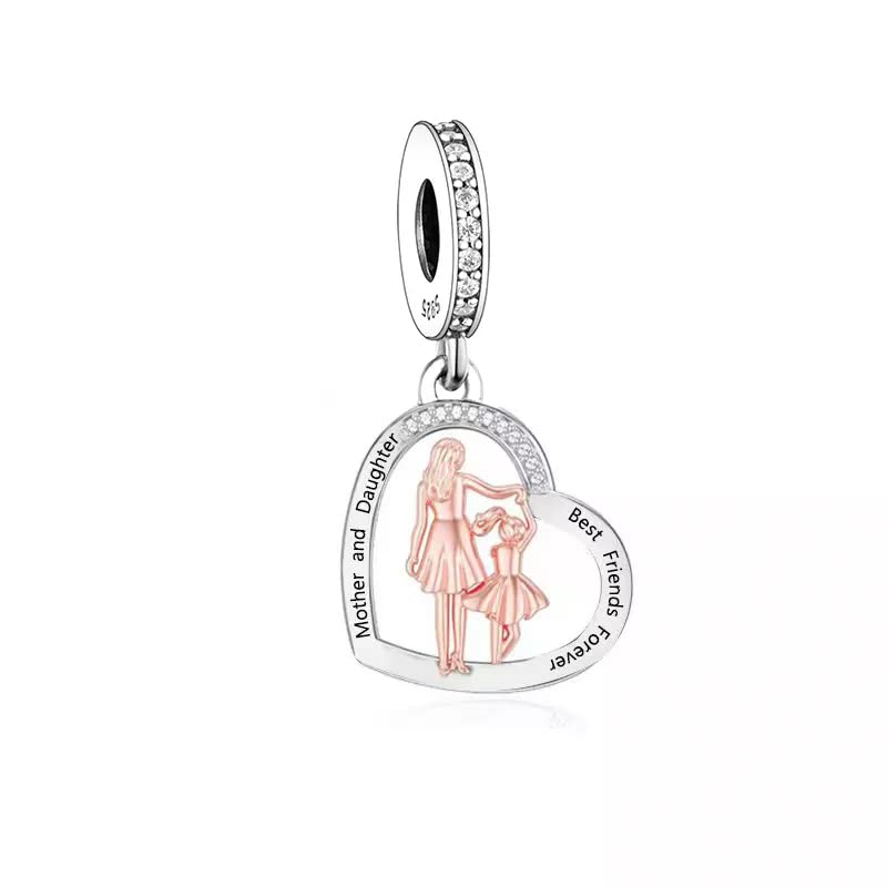 Regalo de amor para mejores amigos en abalorio de plata de ley