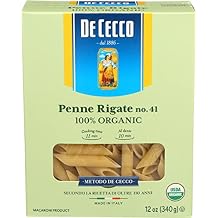 De Cecco Pasta Organic Penne Rigate, 12 Ounce Pack of 1 2409474041