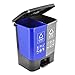 FGDSA Kosz na śmieci podwójny kosz na śmieci z podwójną komorą kosz na śmieci biurowy/na zewnątrz ogród plastikowy kosz na śmieci, 30 litrów / 7,9 galonów pojemnik na odpady (pojemność: 30 l, kolor: czerwony)