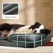 BEDSURE orthopädisches Hundebett Ergonomisches Hundesofa - 89x63 cm Hundecouch mit eierförmiger Kistenschaum für mittlere Hunde, waschbar rutschfest Hundebetten, dunkelgrau