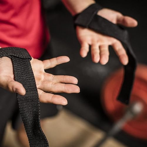 Image of Crowny Weight Lifting Straps and Wrist Support for Gym - Accessories for Men and Women - Deadlift Strap for Weightlifting & Powerlifting and Grip With Padded Support | Free Size | Cotton anti slip straps