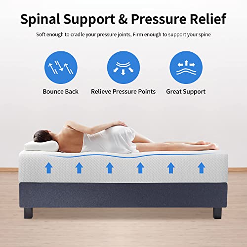 Image of 12 Inch Green Tea Full Size Memory Foam Mattress,Bed-in-a-Box Medium Firm Mattress CertiPUR-US Certified Breathable Bed Mattress for Cooler Sleep Supportive & Pressure Relief,Full