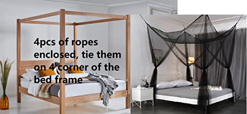 Octorose Four Post Mosquito Net For Bed Canopy-Fits All Beds Queen, King, California King Beds-Indoor & Outdoor Use-Great For Hammock Mosquito Net And Daybed Canopy Bed Curtains-76"X86"X96"-Tealblue #TOP1