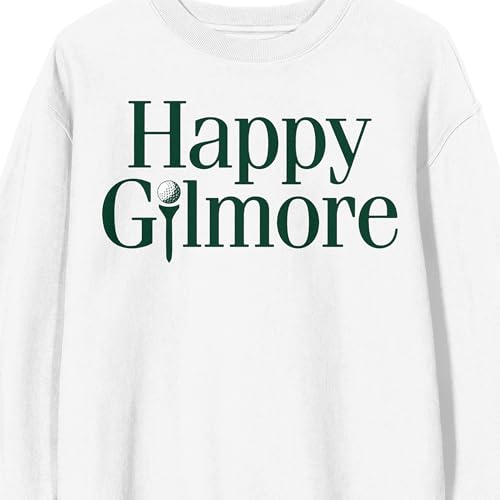 Bioworld Happy Gilmore Golf Logo Crew Neck Long Sleeve Adult White Sweatshirt2