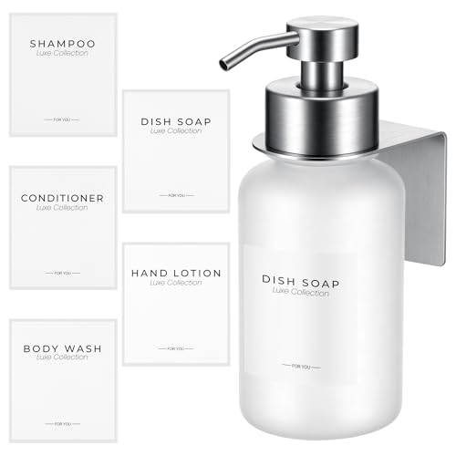 Hejo Glas Seifenspender Wandhalterung, 400 ml Mattierter Spender...