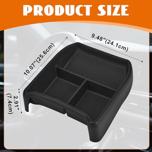 Vide-poche console centrale ID.3 en ABS noir avec tapis de protection durable - 2