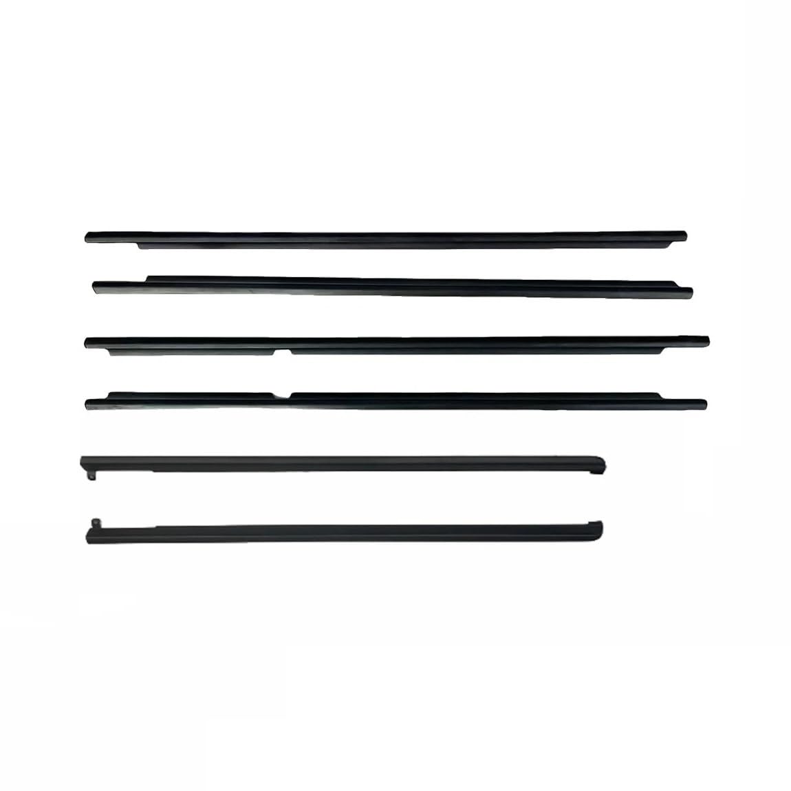 Sealing Strip 6PCS Auto Outside Weatherstrip for Toyota for Land Cruiser LC100 1998-2007 Window Glass Seal Door Belt Rear Black Moulding