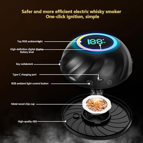 Fumoir électrique de table avec LED pour fumer viande maison - 7