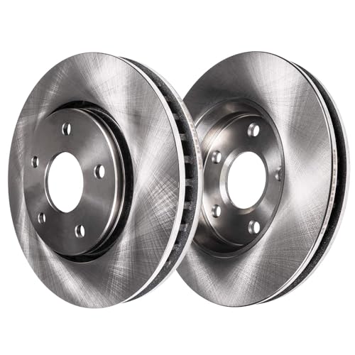 Image of Detroit Axle - Front Brake Kit for 2002-2004 Mercedes-Benz C230, 2001-2005 C240 Disc Brake Rotors Ceramic Brakes Pads Replacement: 11.34 inch inch Rotor