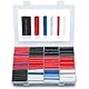 Wirefy Schrumpfschlauch Set mit Kleber - 3:1 Schrumpfverhältnis, Doppelwandiger Schrumpfschlauch Wasserdicht - Heat Shrink Tube Schwarz Rot Weiß Transparent Blau - 275 Stück