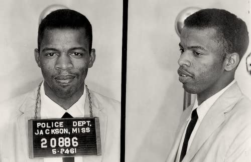 Póster impreso artístico de John Lewis Mugshot, retrato de protesta icónica de 11x17"
